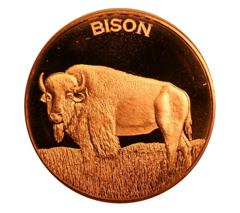 1 oz Copper Round (Bison)