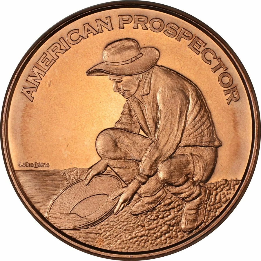 1 oz Copper Round (Prospector)